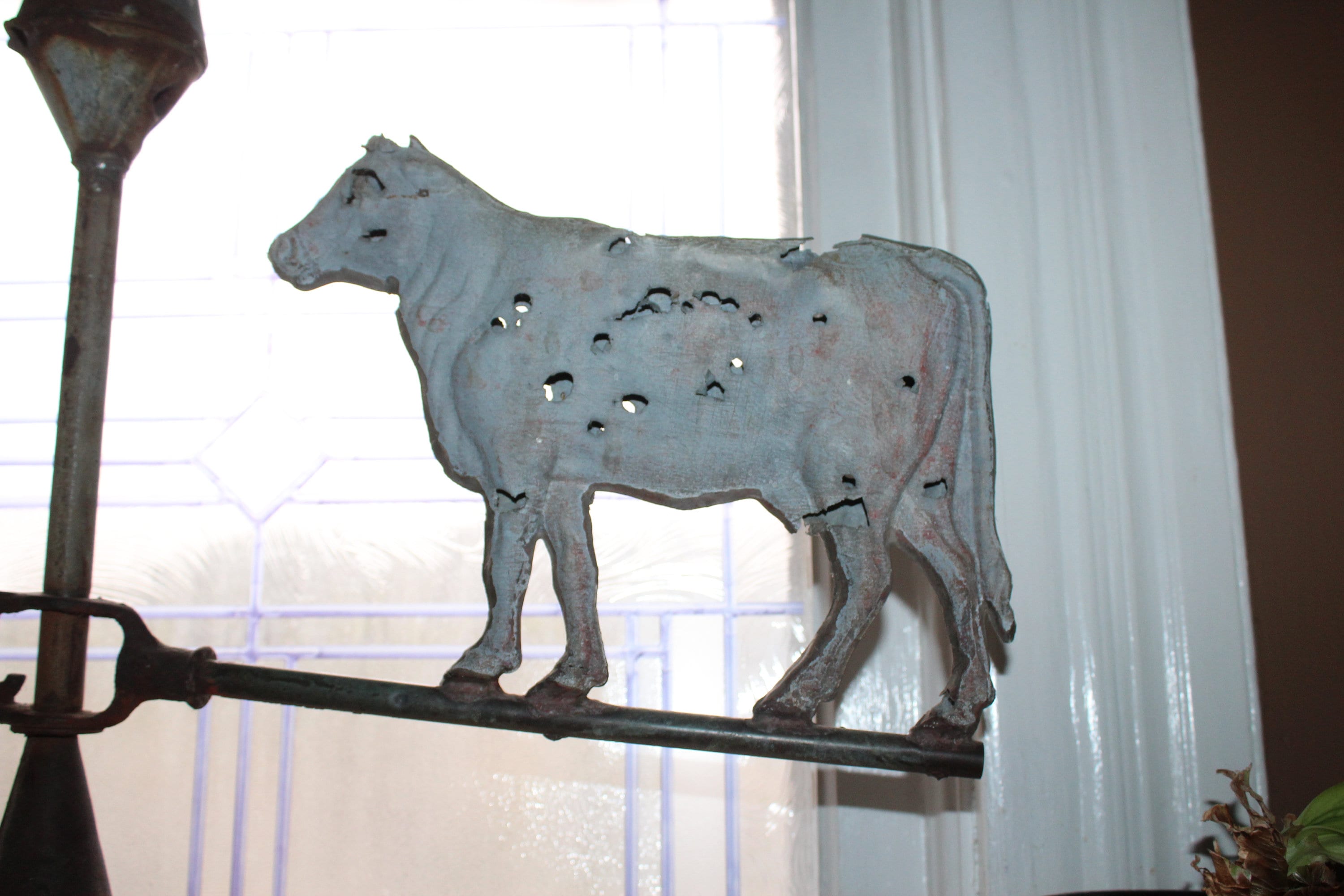 Antique James Cow Weathervane Rustic Farmhouse Decor