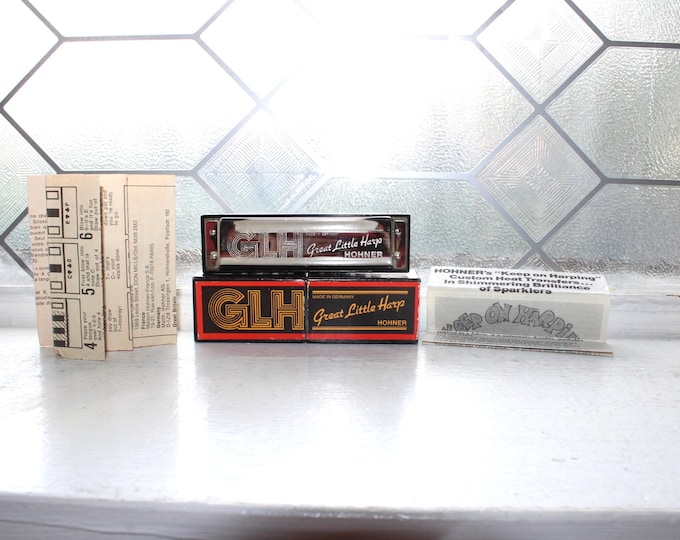 Vintage Hohner Harmonica Great Little Harp Key of C with Box & Paperwork