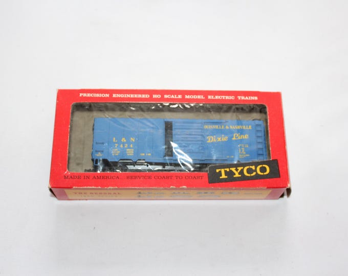 Vintage Tyco HO Scale Louisville & Nashville Dixie Line Railroad Car 7424 T327L