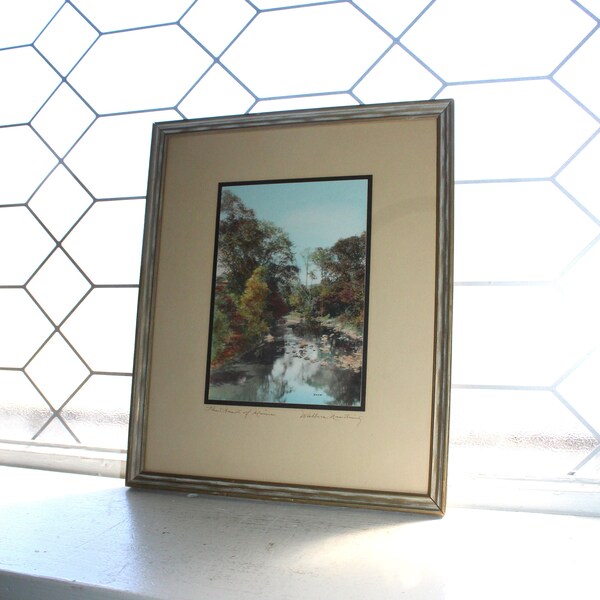 Vintage Wallace Nutting Signed Hand Colored Photo Print The Heart Of Maine