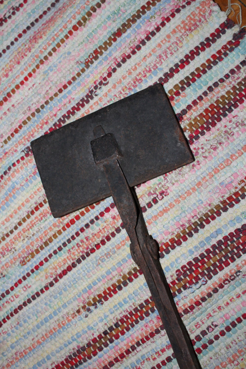 19th Cent. Scandinavian Hand Cookie Iron Wafer Iron Antique