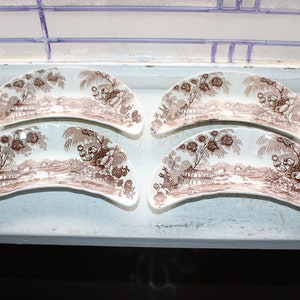 4 Vintage Bone Dishes Clarice Cliff Tonquin Royal Staffordshire 1940s