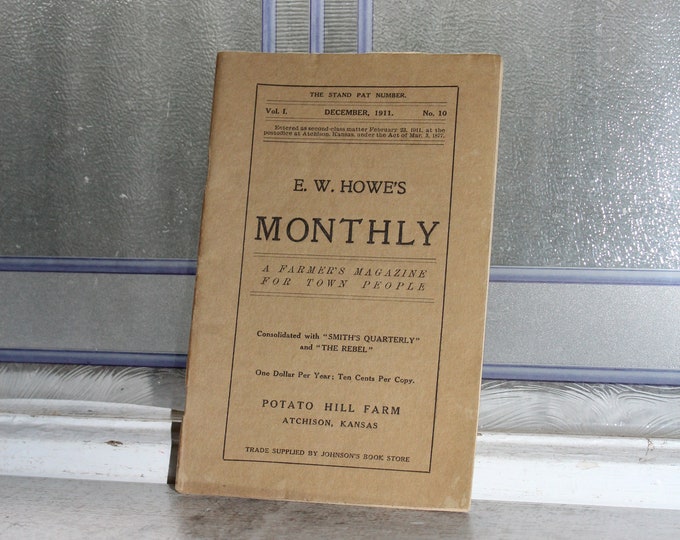 E W Howe's Monthly Farmer's Magazine for Town People December 1911 Antique