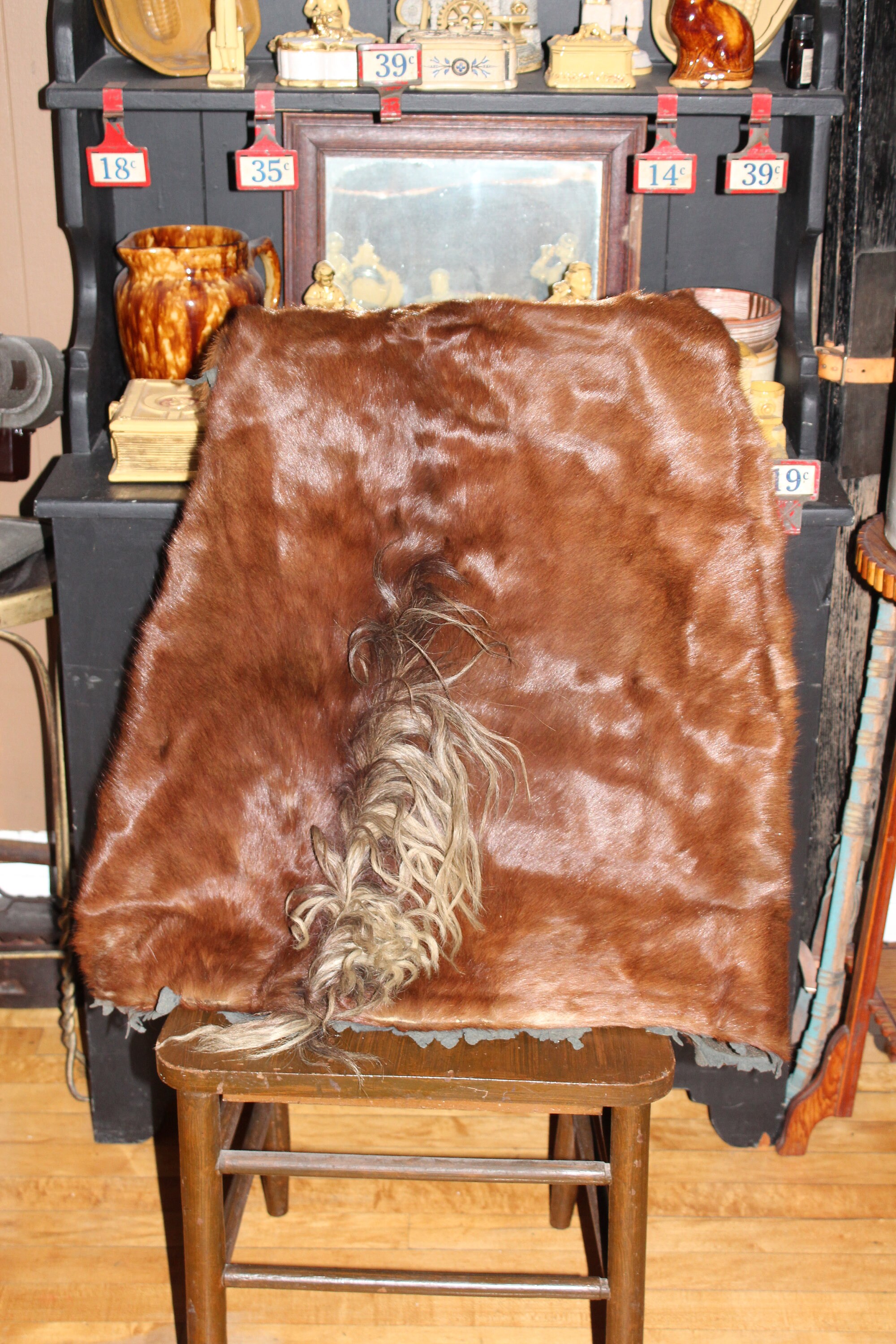 Reserved for Karen Antique Western Horsehide Blanket Lap Robe for