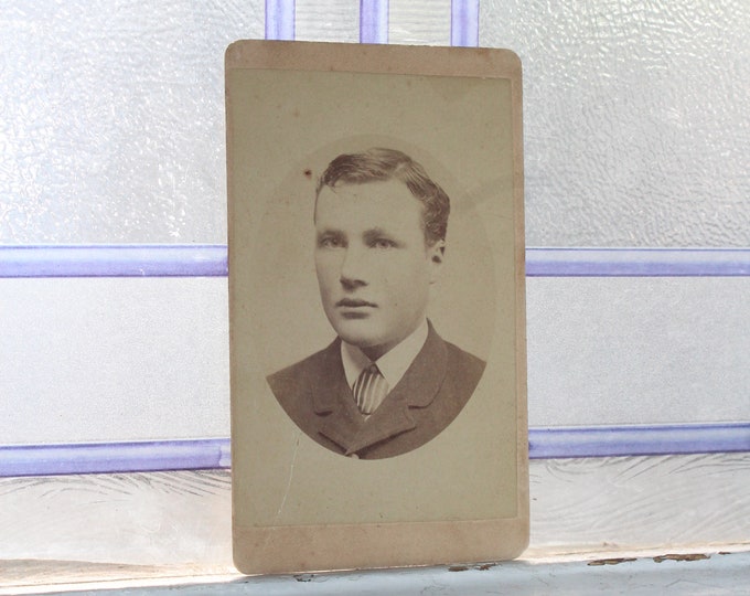 Antique Carte De Visite CDV Photograph Young Victorian Man 1800s