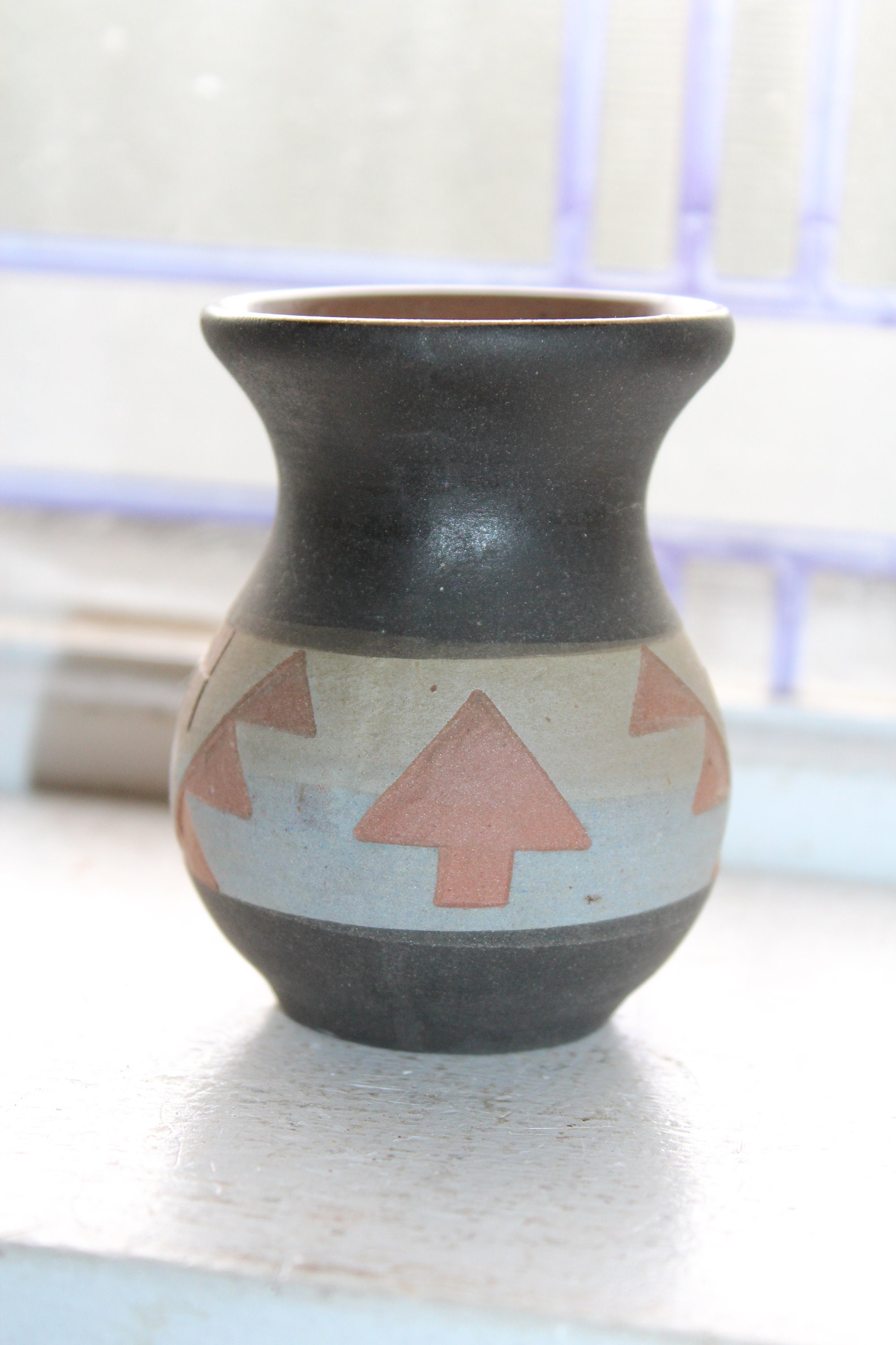 Vintage Sioux Pottery Vase Artist Signed