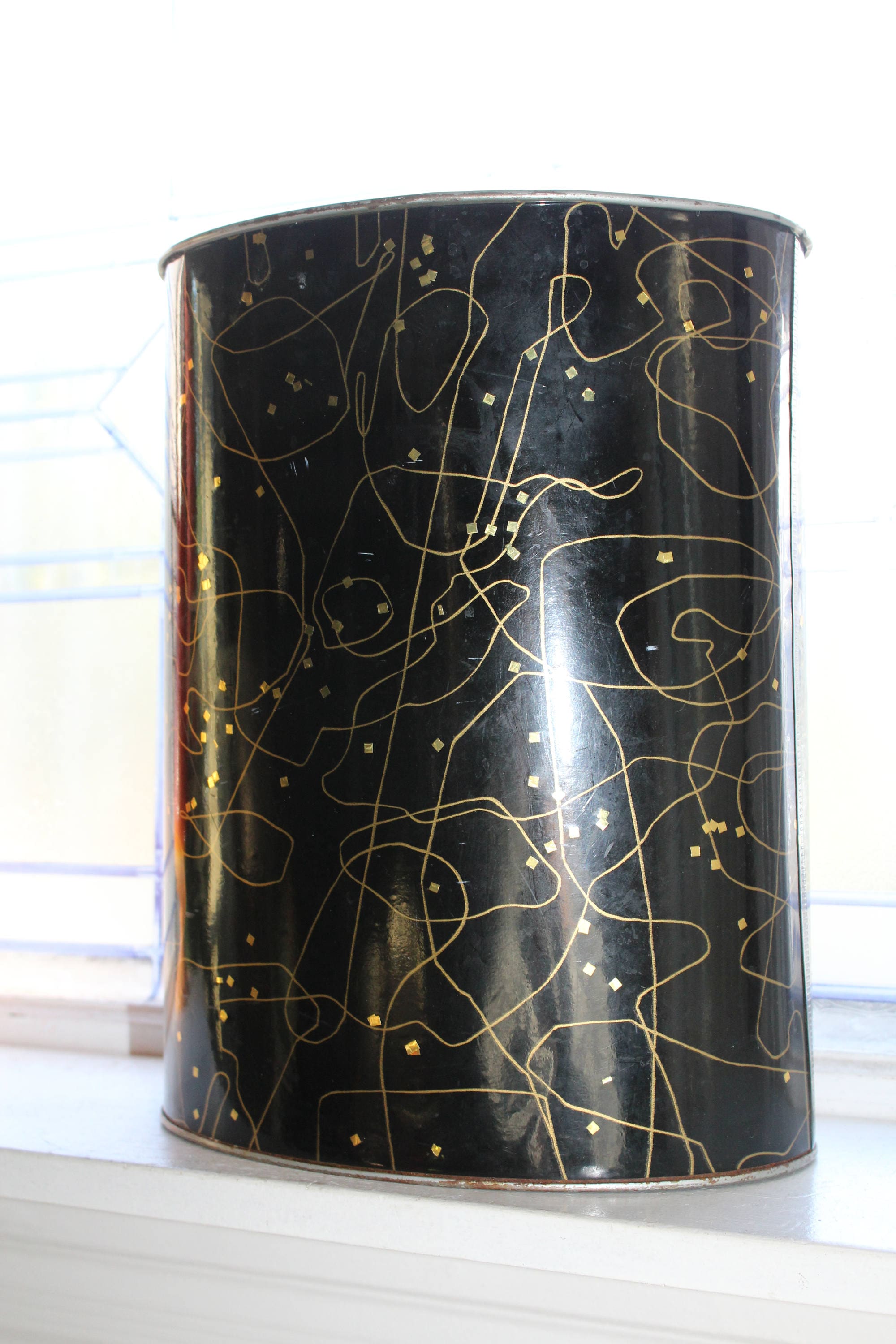 Gold Trash Can West Elm at Colleen Castillo blog