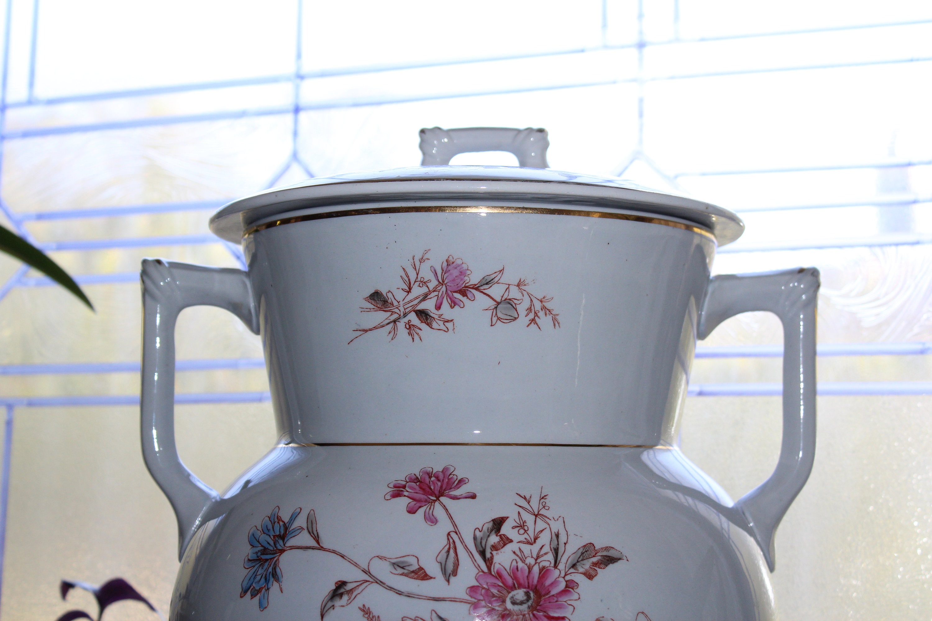 Antique Victorian Chamber Pot Large Ironstone Knowles Taylor Knowles