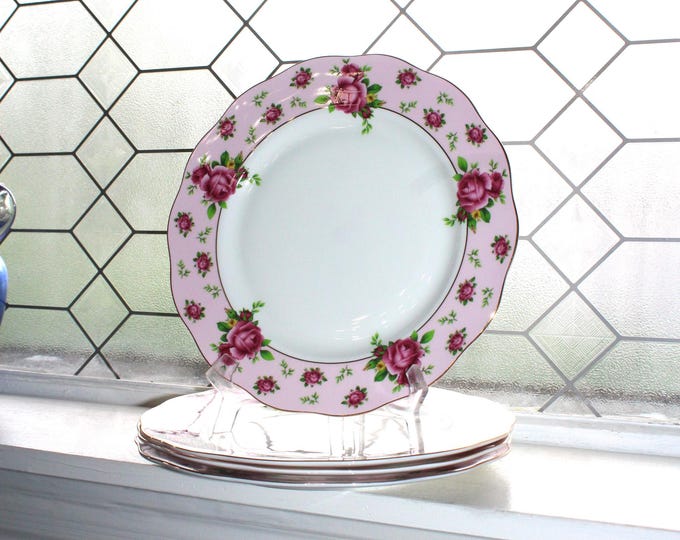 4 Royal Albert New Country Roses Pink Dinner Plates 2 Sets Available