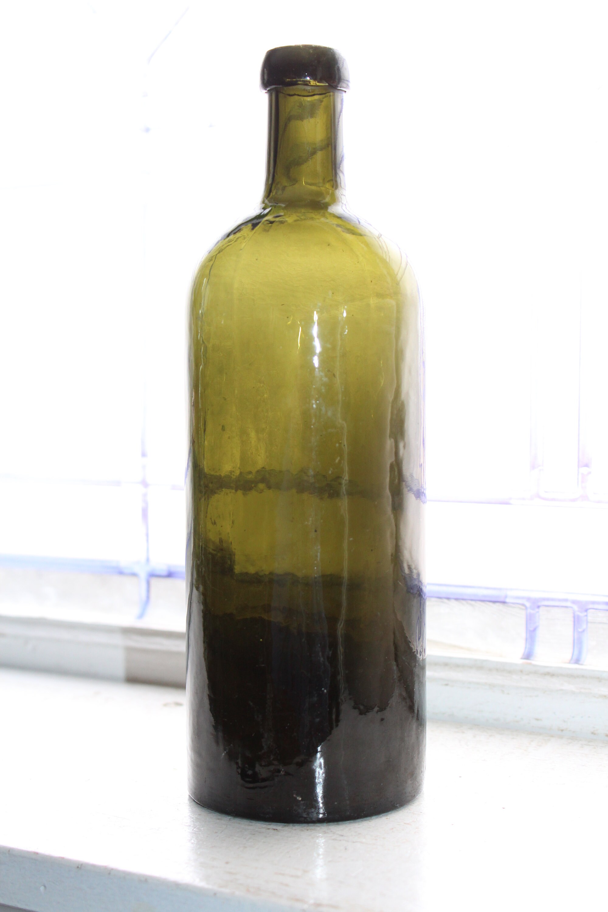 Antique 1800s Dark Green Saxlehners Bitterquelle Bottle