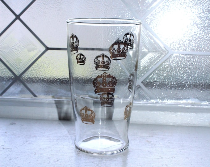 Vintage Standard Oil Gold Crown Glass Tumbler