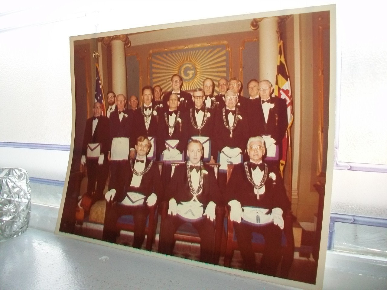 Vintage Masonic Lodge Members Photograph 1960s 10 x 8