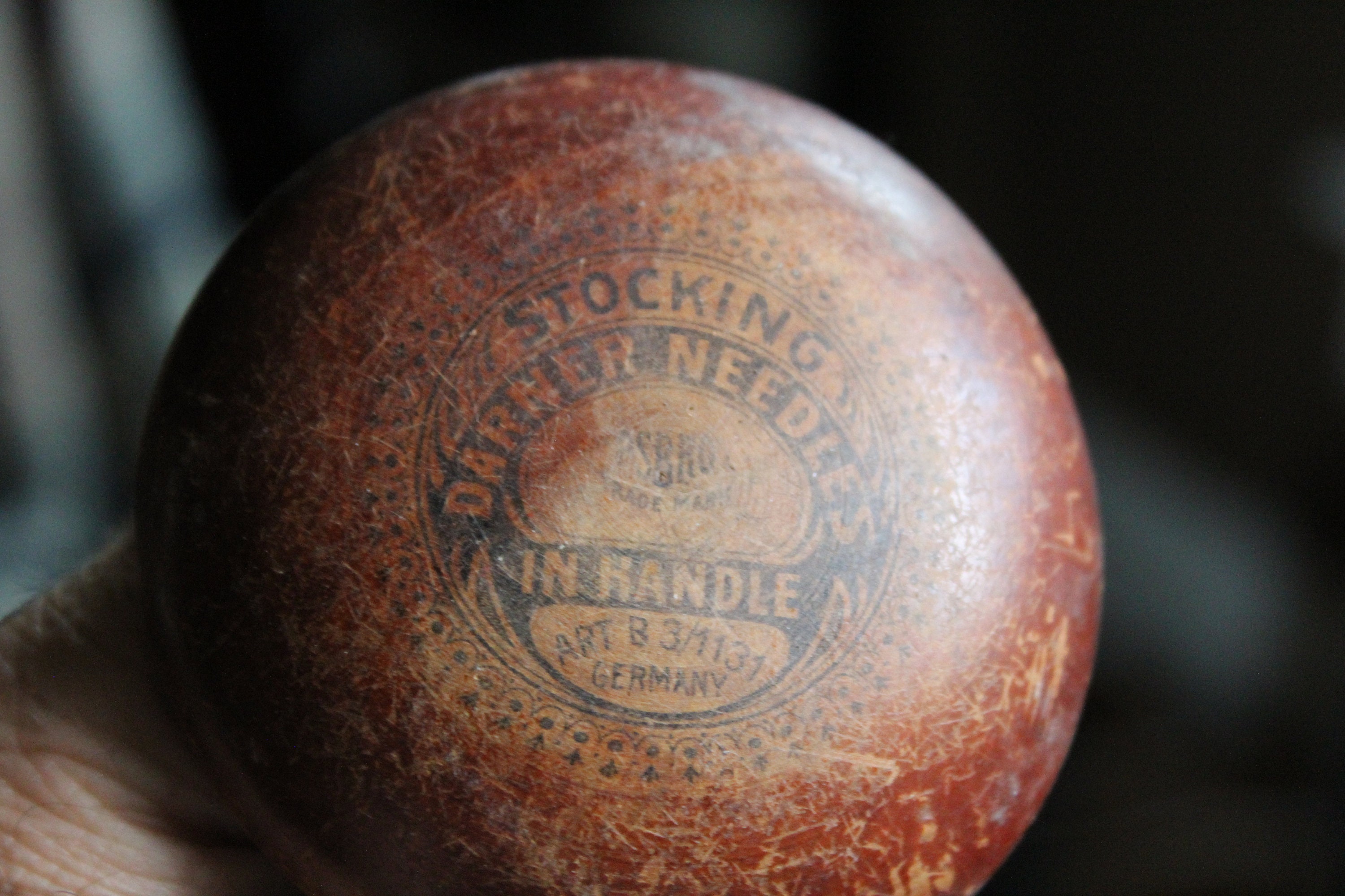 Antique Wooden Sock Darner Farmhouse Decor