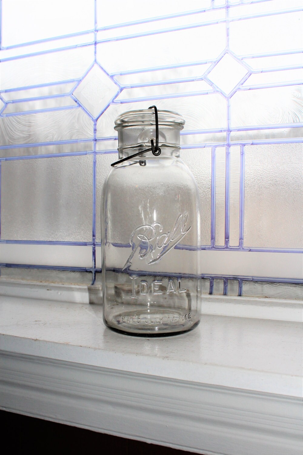 Vintage Ball Jar Mason Jar Clear Half Gallon Ball Ideal Canning Jar
