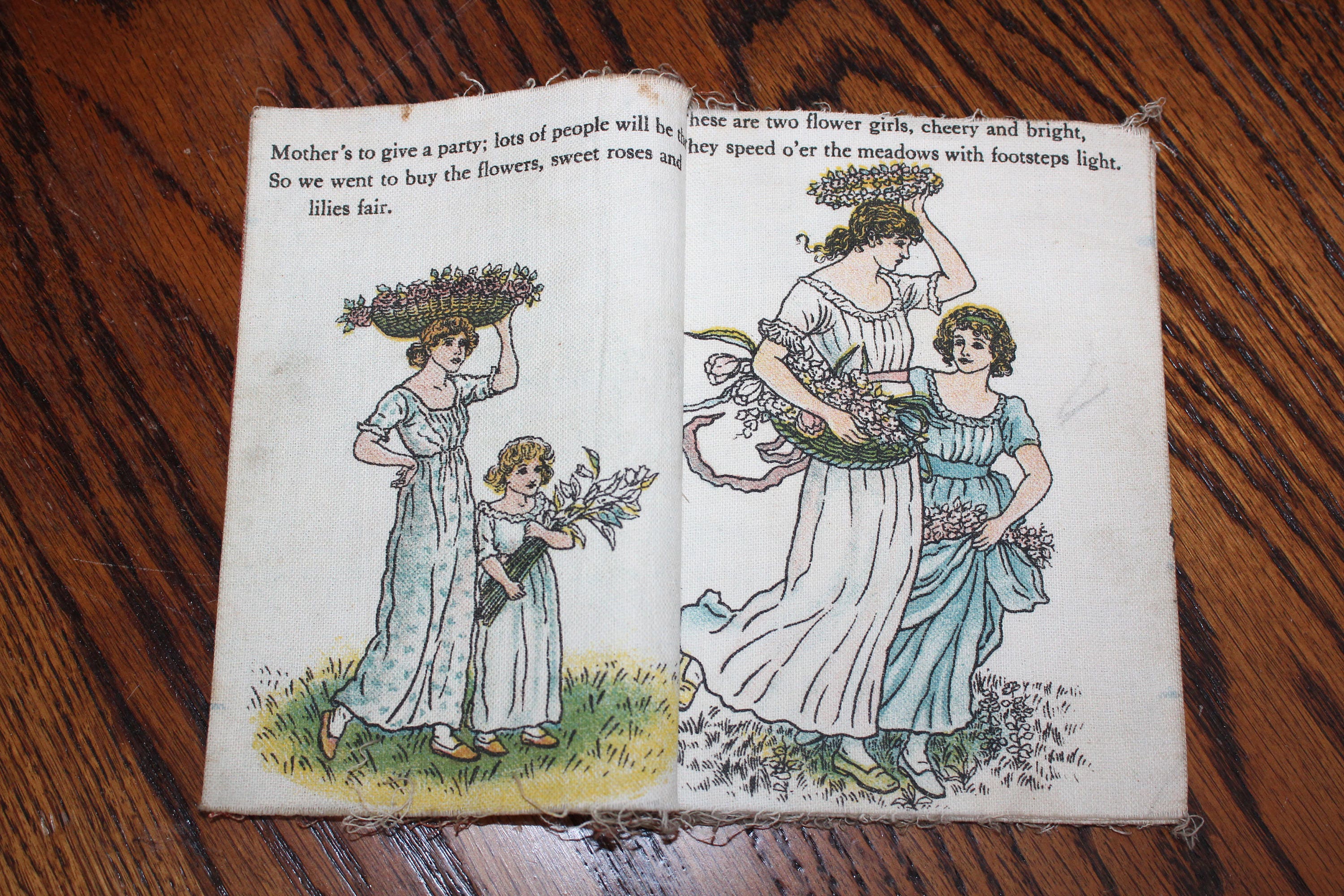 Antique Cloth Children's Book Ring Round A Rosy Illustrated by Kate