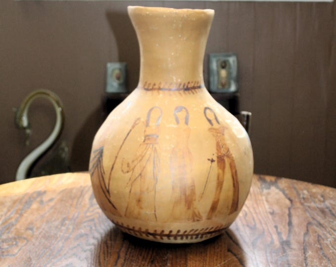 Huge Studio Pottery Floor Vase Warrior Women
