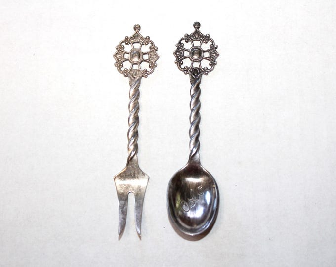 Vintage Silverplate Kings Cross Spoon and Fork Oslo Norway