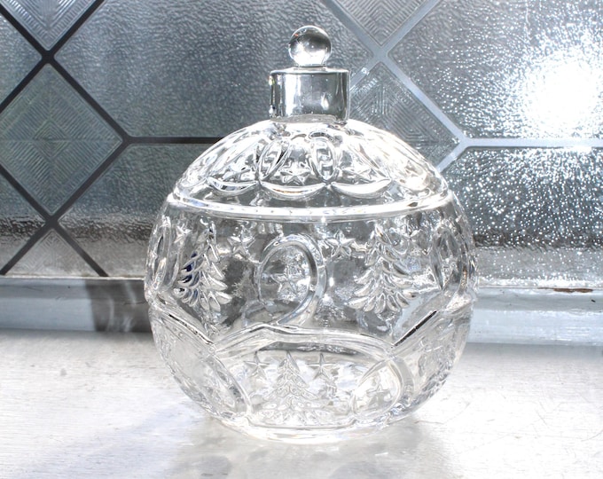Fitz & Floyd Crystal Christmas Tree Ornament Ball Box