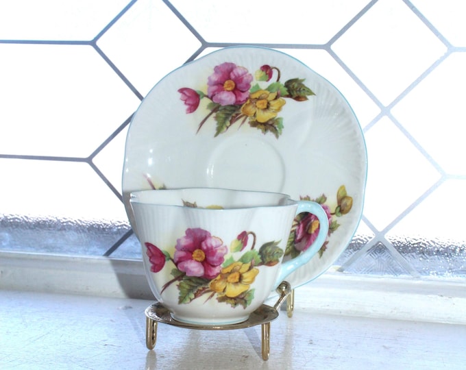 Vintage Shelley Begonia Cup and Saucer 13427