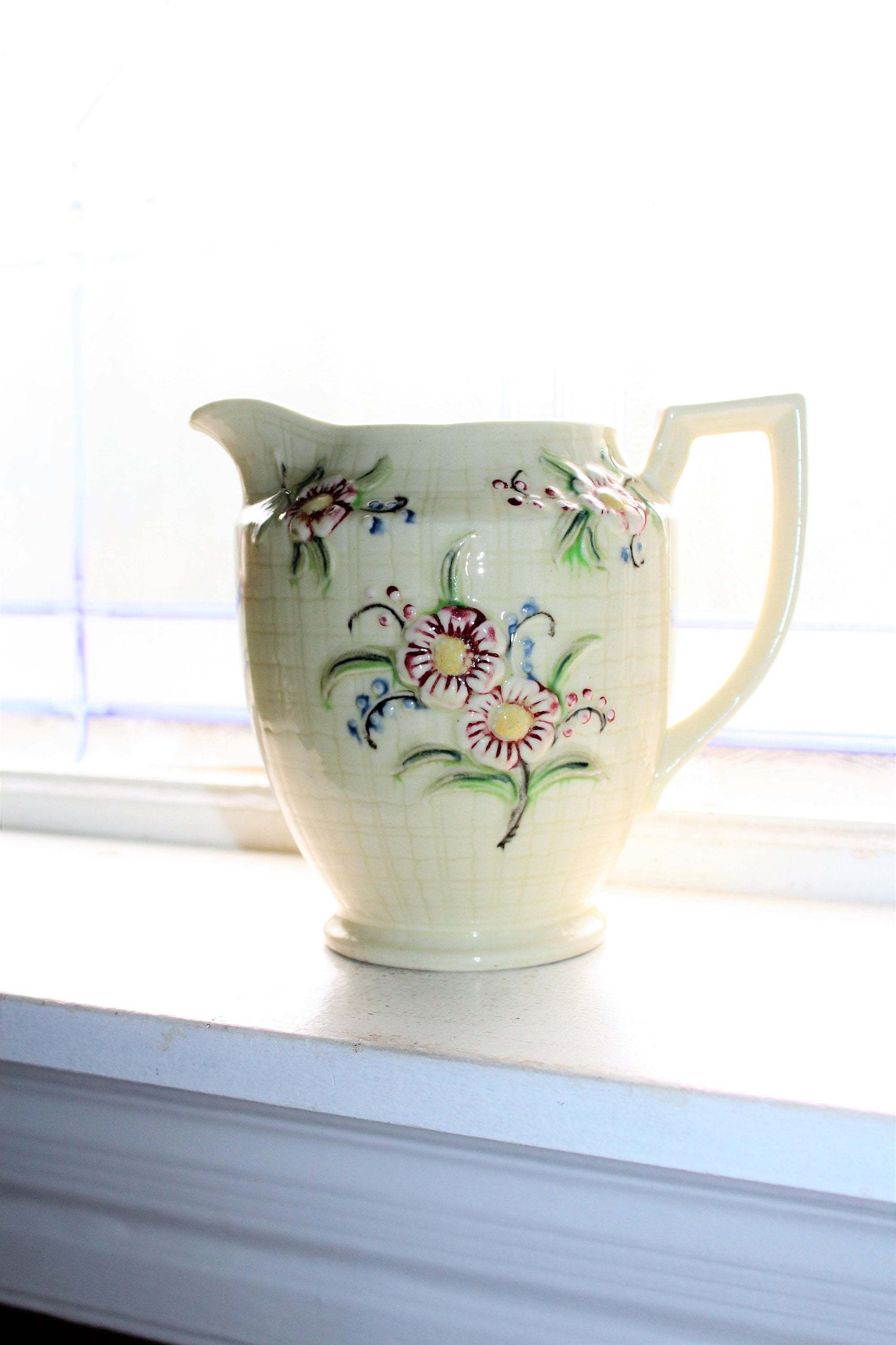 Vintage Country Kitchen Milk Pitcher Rustic Farmhouse Decor