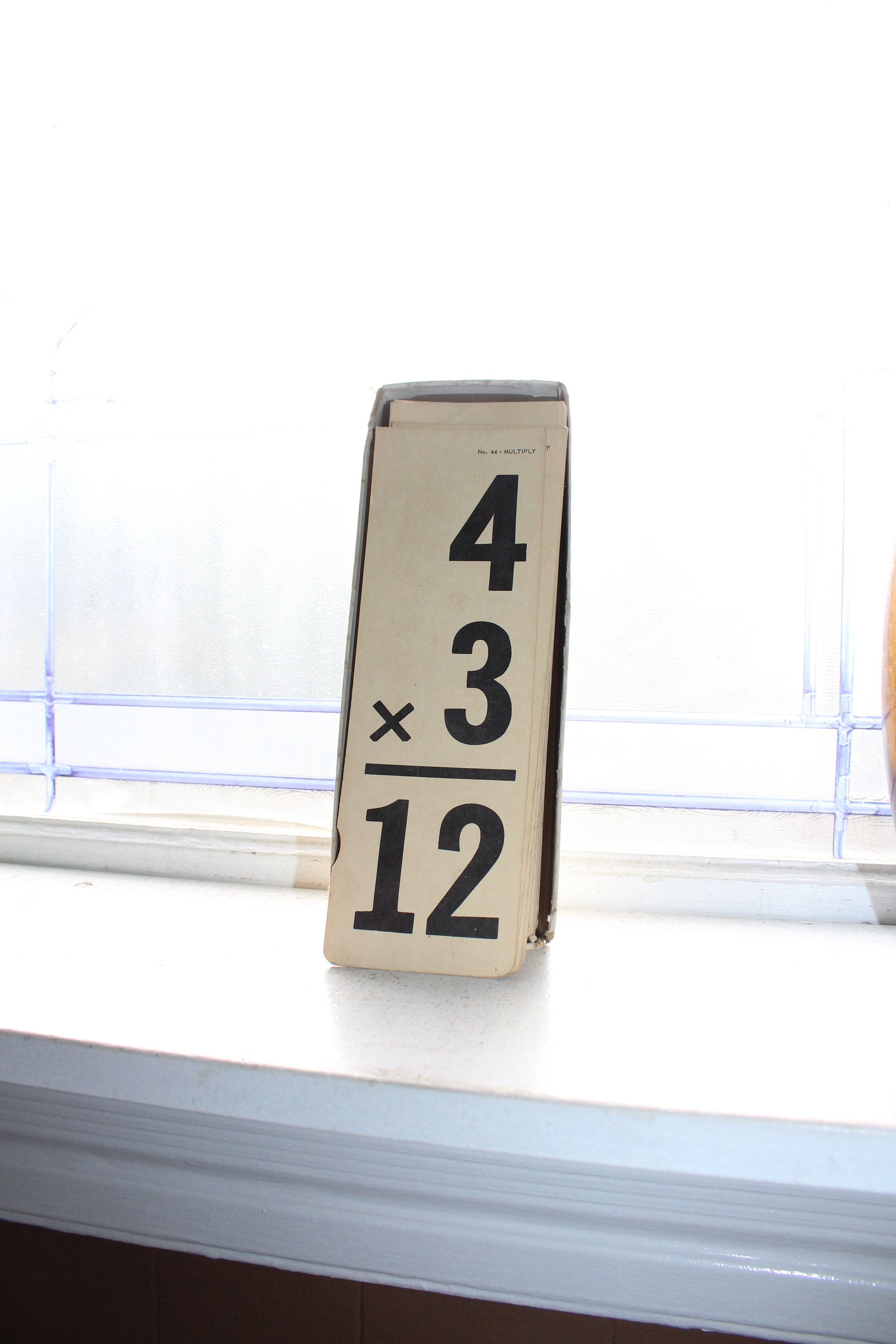 98 Vintage Math Flash Cards Multiplication