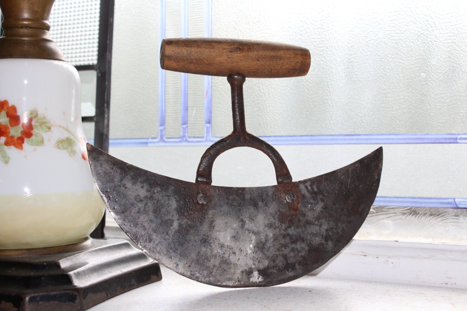 Antique Kitchen Chopper Metal and Wood 1800s