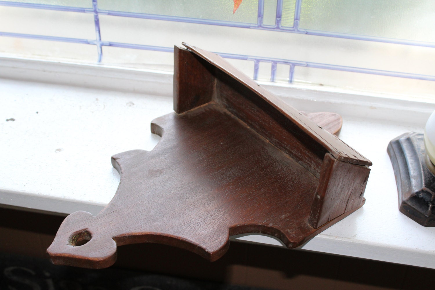 Wooden Wall Box Antique 1800s Folk Art