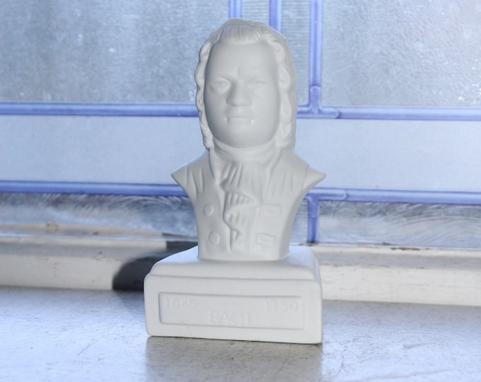 Vintage Classical Music Statue Bust of Bach Willis Music Co