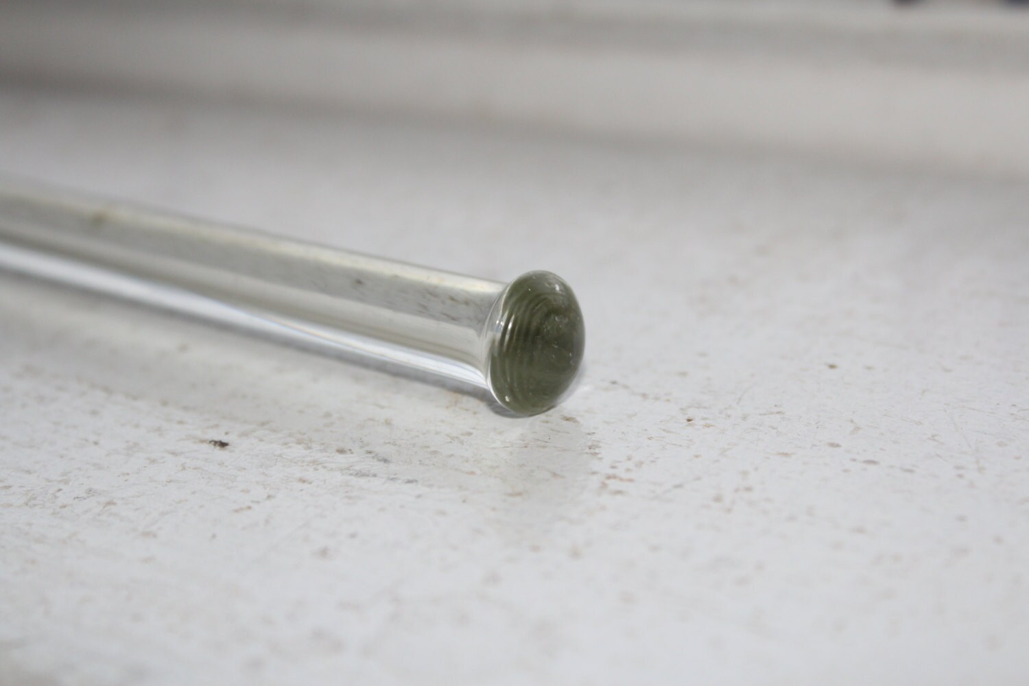 Vintage Glass Towel Rod Towel Bar Clear Glass and Chrome