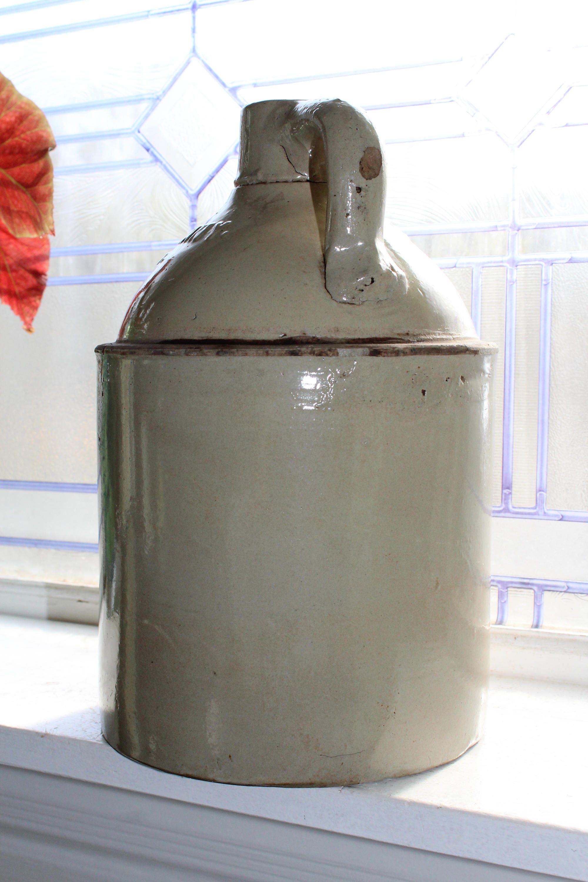 Antique Stoneware Jug Strong Cobb & Co Cleveland Ohio Rustic Farmhouse