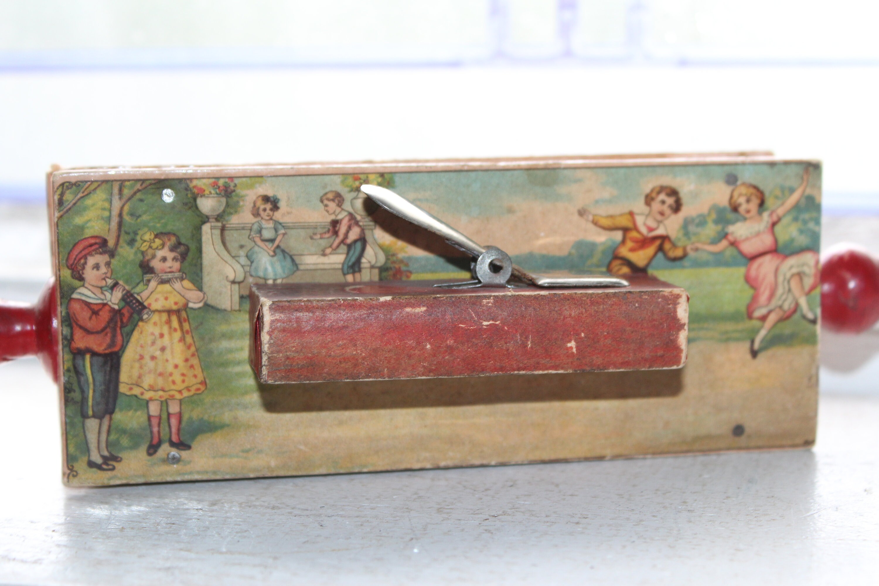 Antique Lithographed Toy Flute Musical Instrument Made in Germany