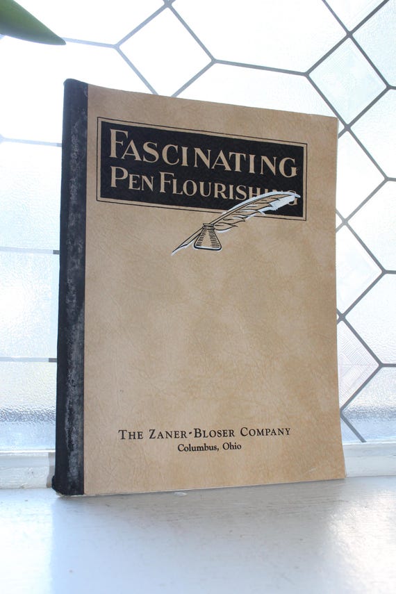 Fascinating Pen Flourishing A Penmanship Book by Zaner-bloser 1942