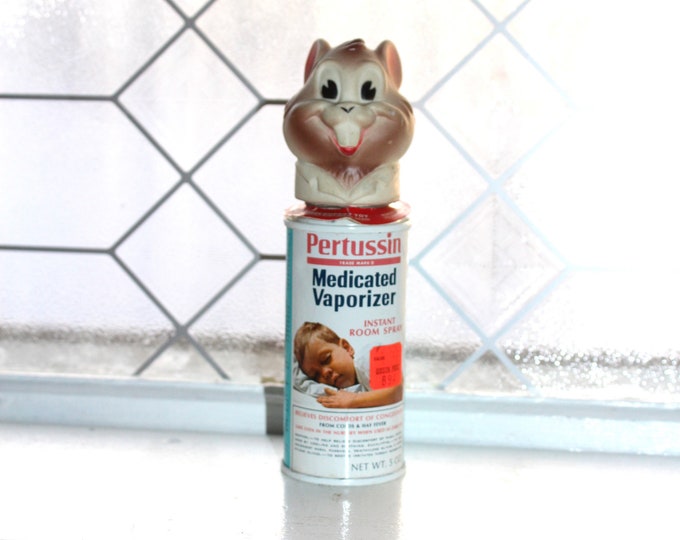 Vintage Pertussin Medicated Vaporizer Bottle with Squirrel Puppet