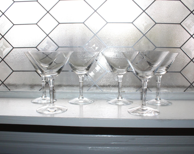 6 Vintage Fostoria Chateau Champagne Glasses