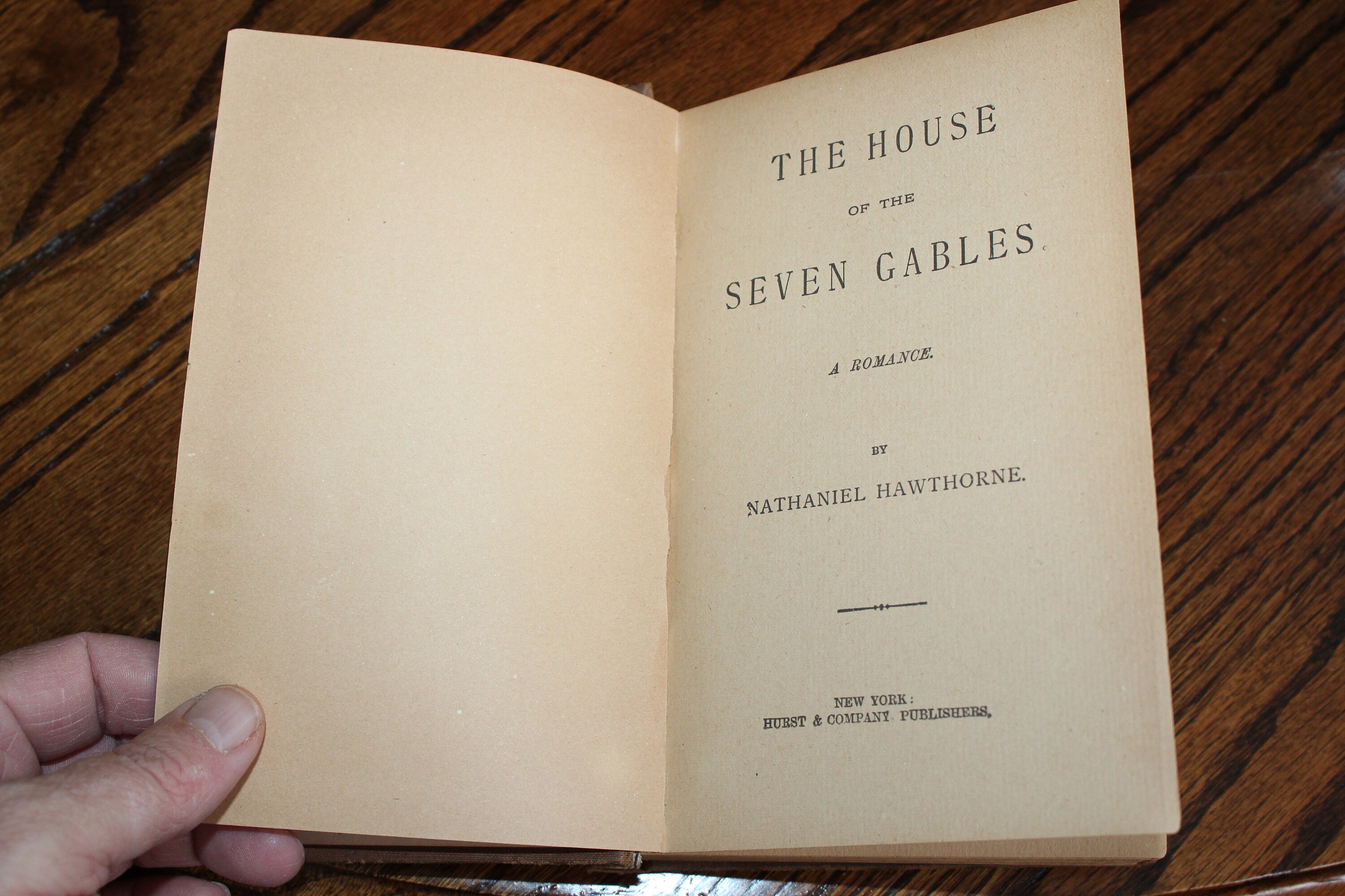 Antique Book House of the Seven Gables by Hawthorne Circa Late 1800s