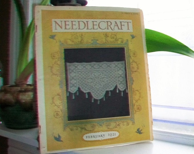 1921 Needlecraft Magazine February Issue with Great Cream Of Wheat Ad Vintage 1920s Sewing
