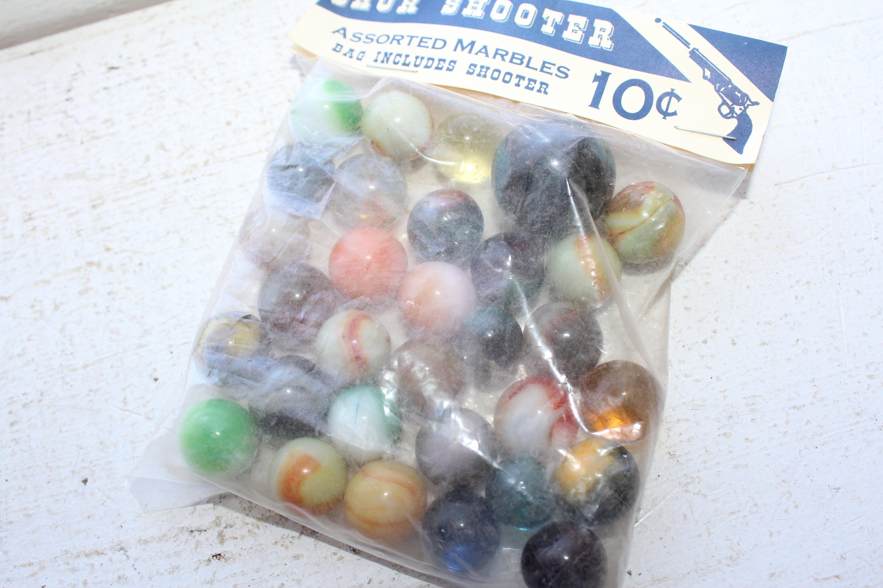 Vintage 1950s 31 Shur Shooter Marbles In Bag