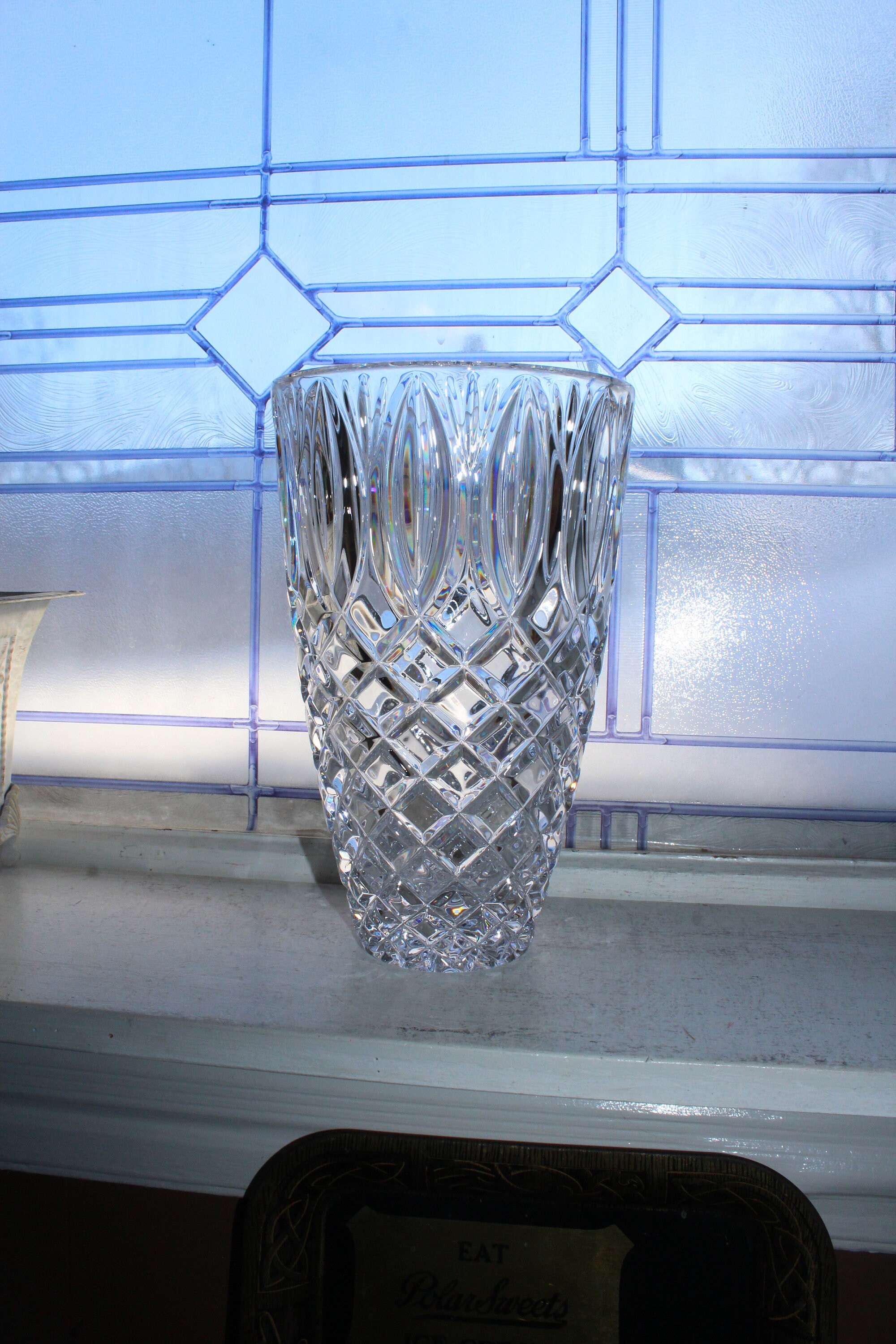 Large Waterford Crystal Grant Vase with Original Box