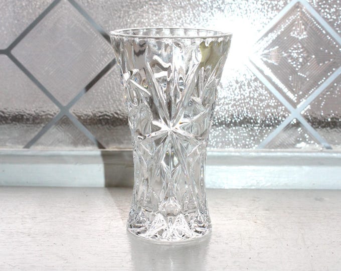 Vintage Lenox Crystal Posy Vase Star and Pinwheel