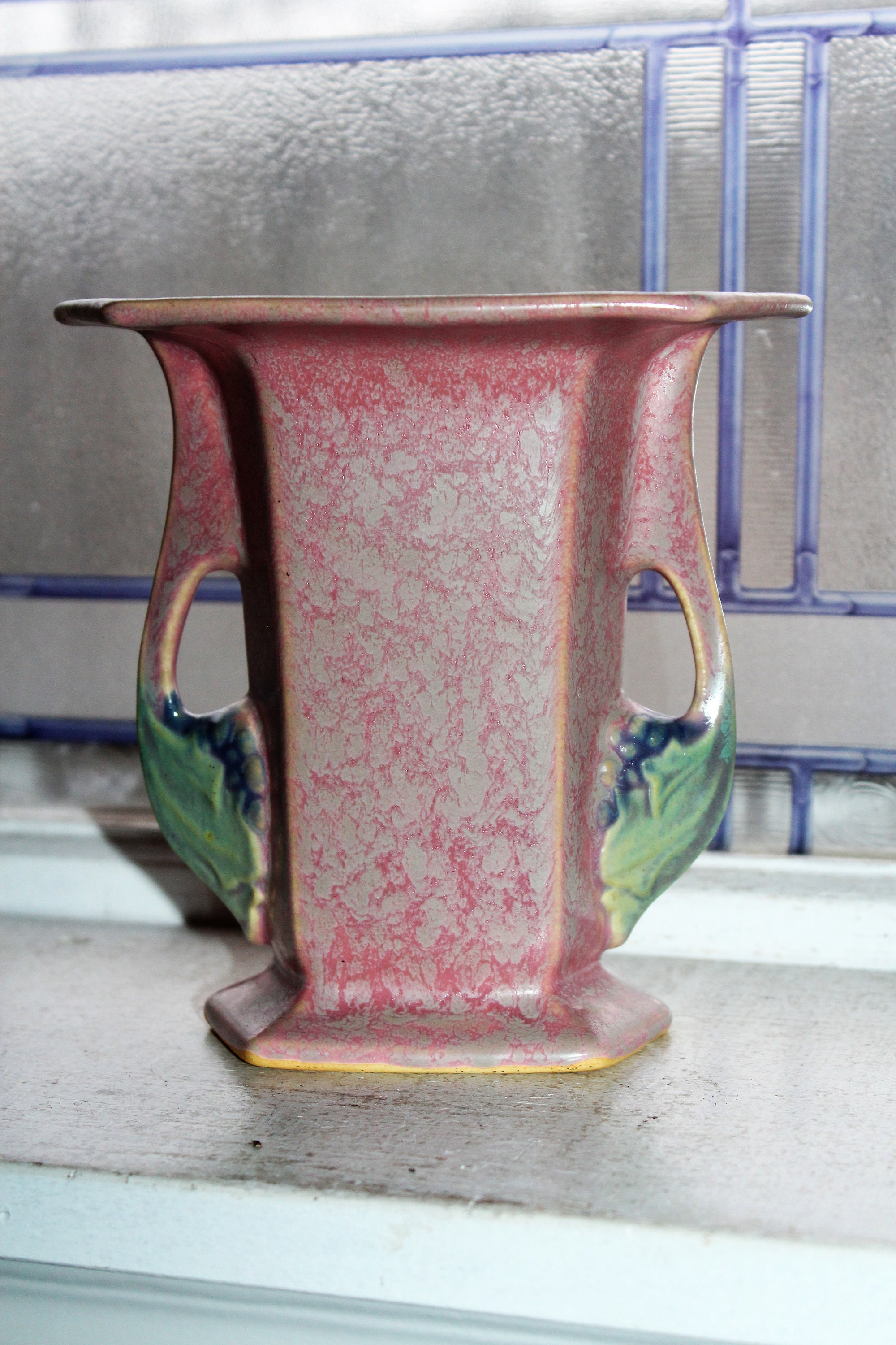 Art Deco Roseville Pottery Tuscany Vase Vintage 1920s