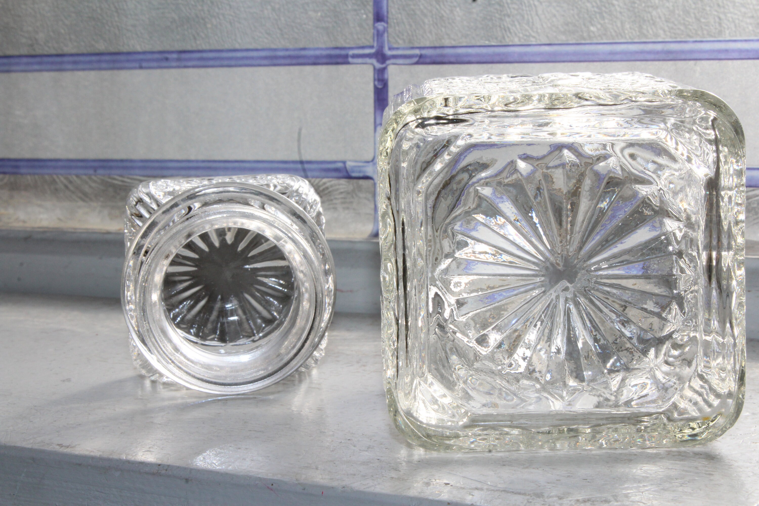 Vintage Decorative Pressed Glass Candy Jar