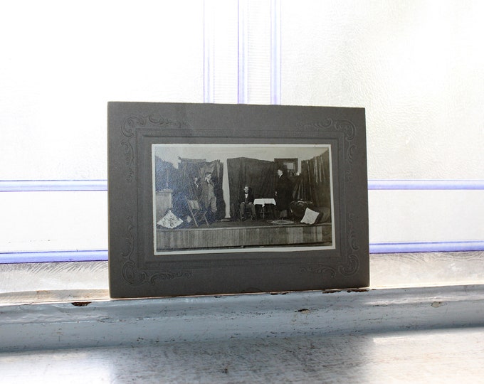 Antique Cabinet Card Photograph Scene From a Play