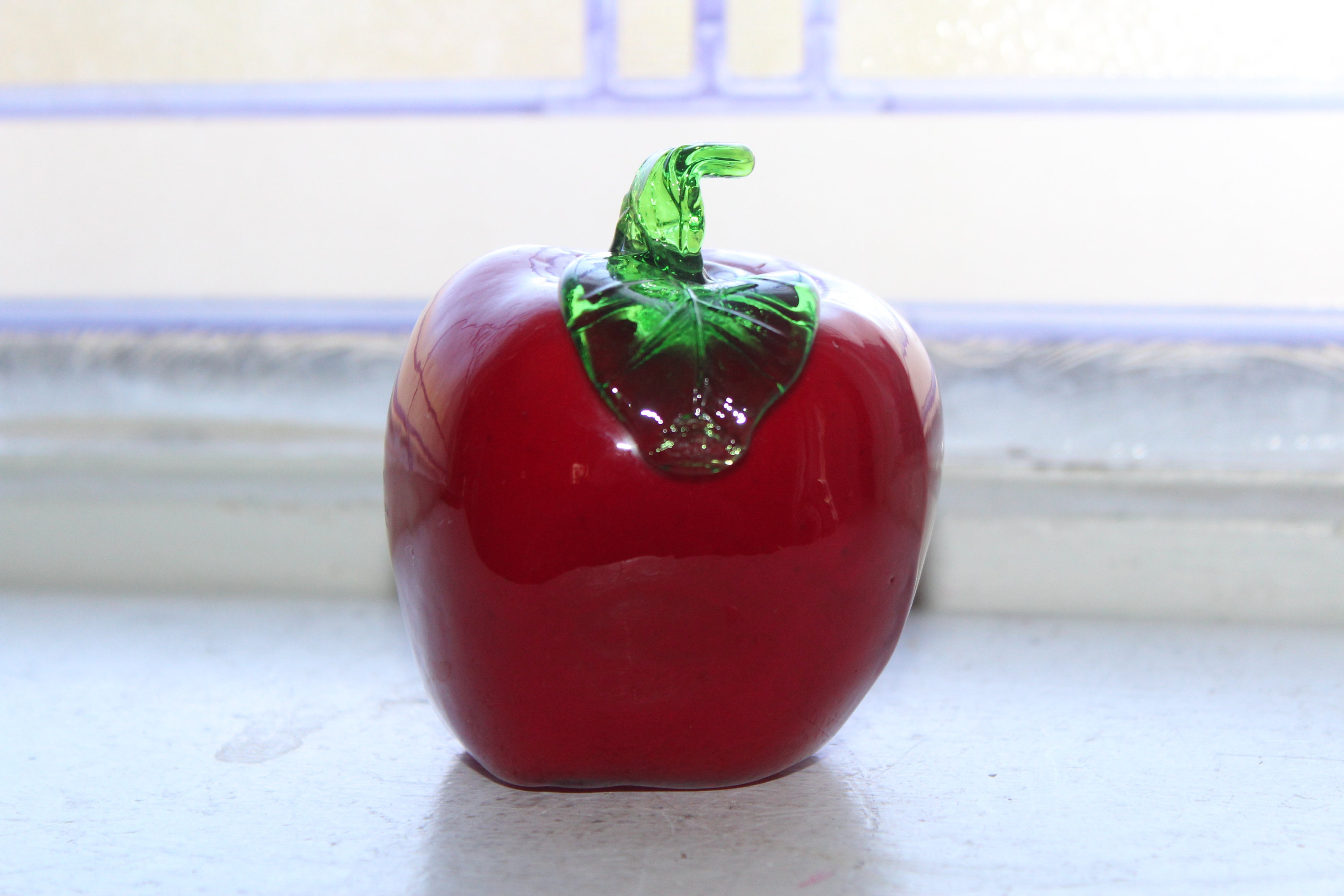 Vintage Murano Glass Fruit Apple Handblown