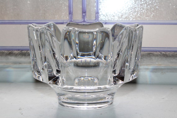Orrefors Crystal Corona Bowl Vintage 1970s - Etsy