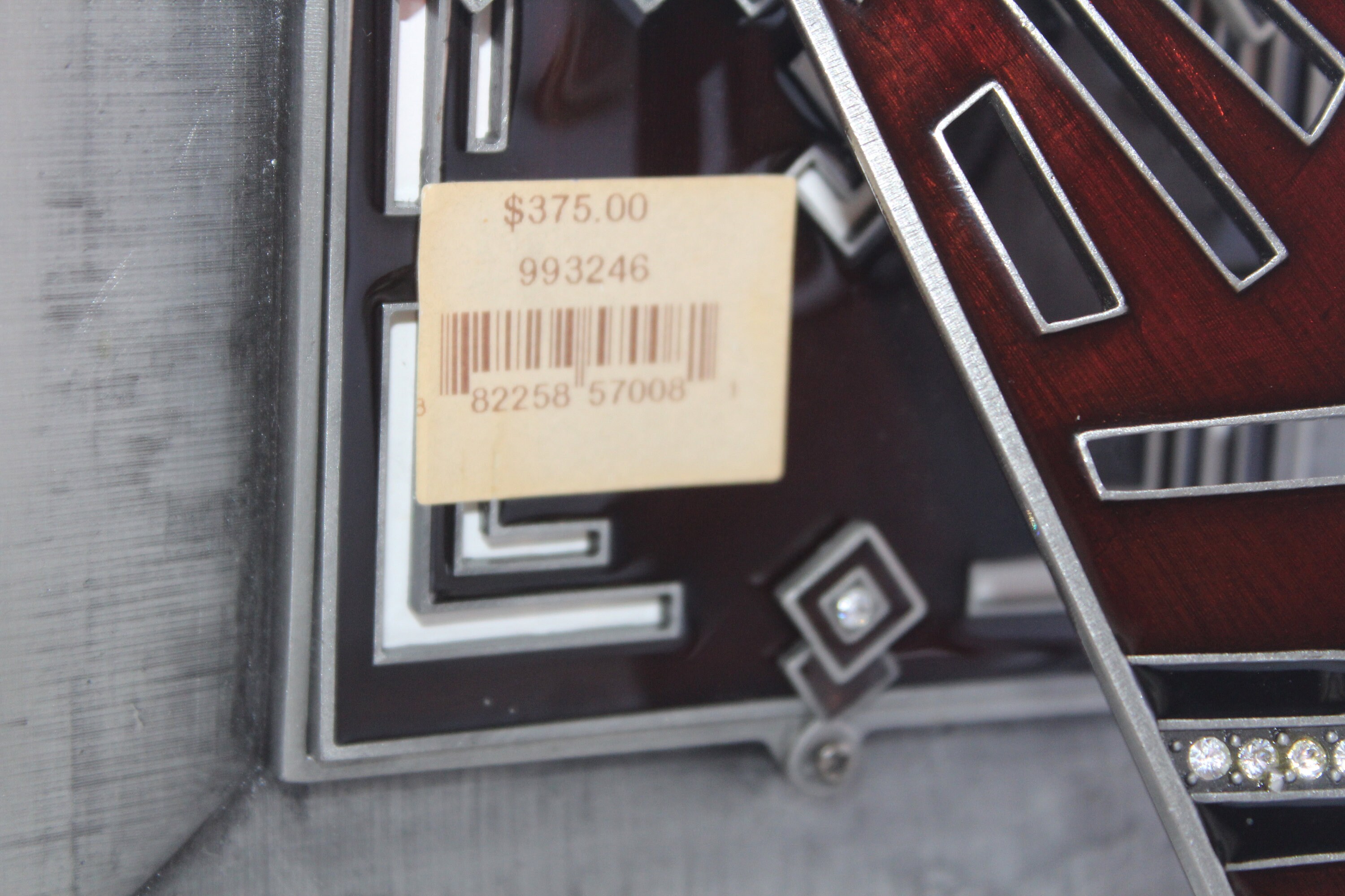 Michael Hero Picture Frame Burgundy and Black Enamel with Swarovski Stones