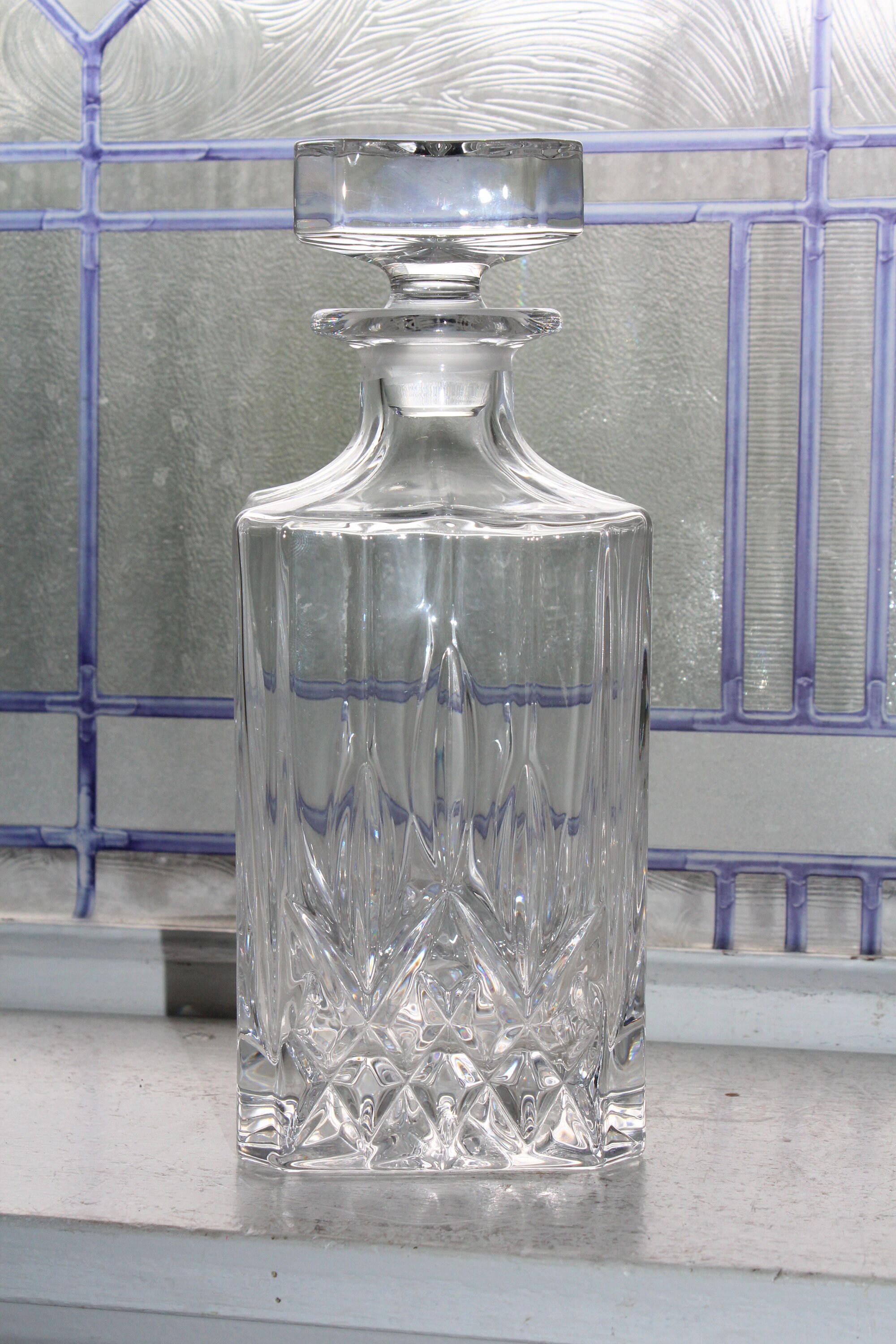 Vintage Crystal Liquor Decanter Mad Men Barware