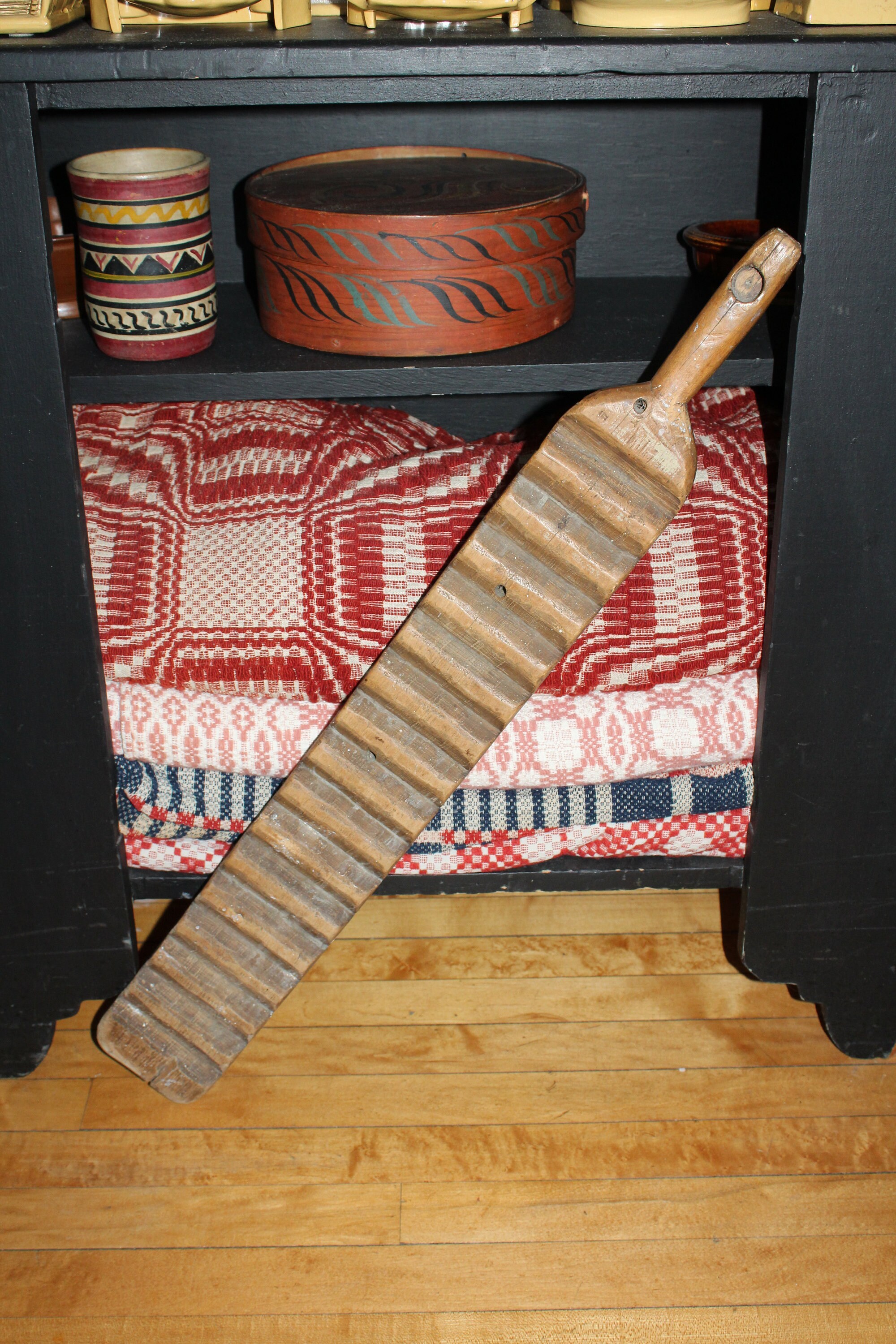 Antique WoodWash Board One Handled Scrub Board 19th Century American