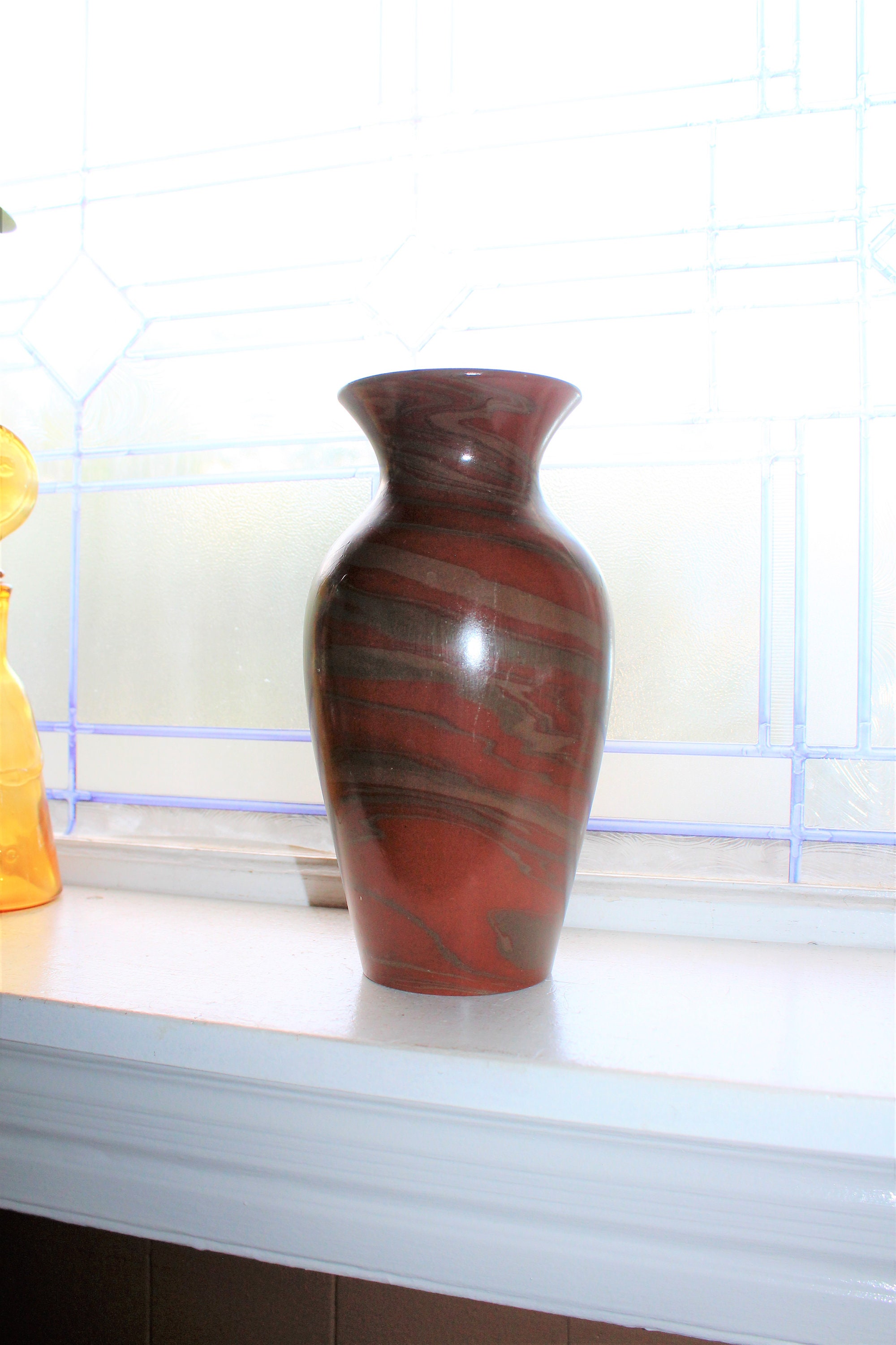 Vintage Niloak Vase Swirl Pottery Mission Ware