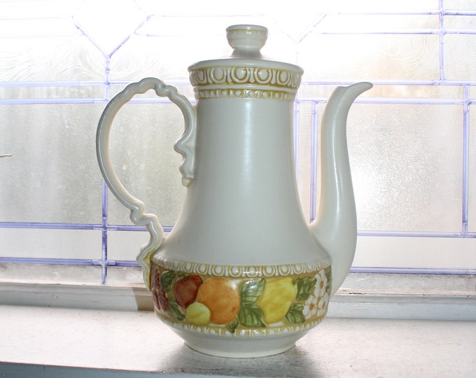 Metlox Poppytrail Della Robbia Coffee Pot Vintage 1970s