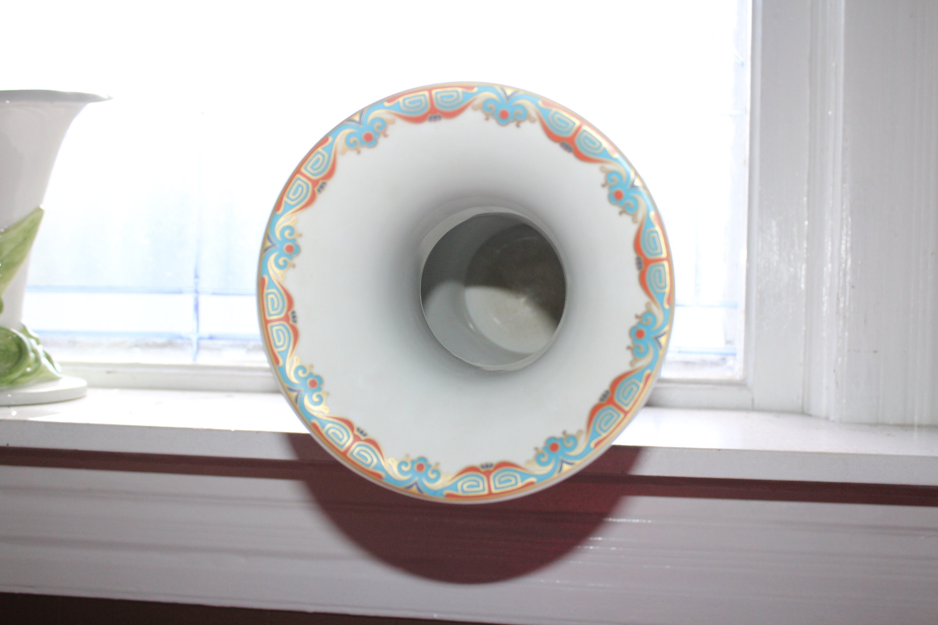 Large Kaiser Wuhan Porcelain Floor Vase Asian Design Germany